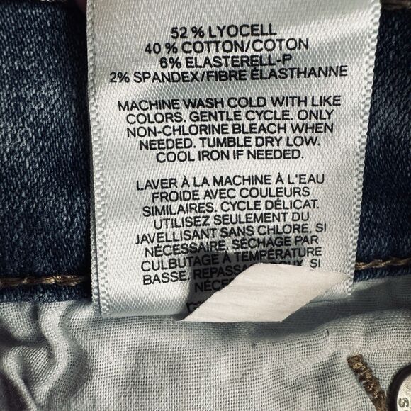 Express Ankle Legging Mid Rise Jeans 4 (28x26.5) Blue Distressed Stretch Womens - Picture 6 of 10